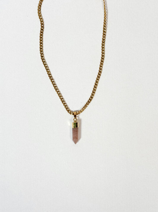 Collar Pink Quartz
