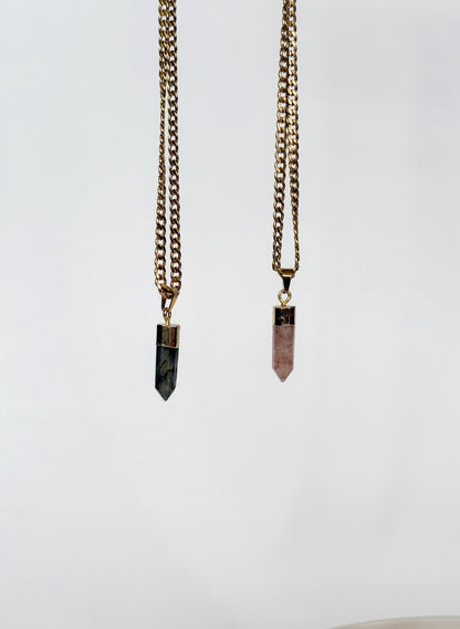 Collar Pink Quartz