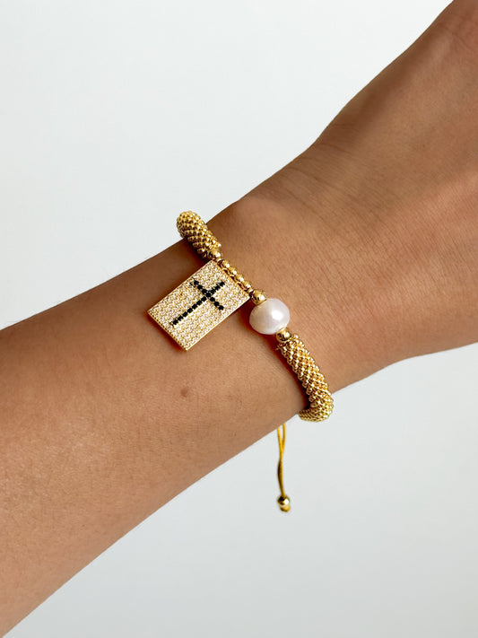 Pulsera Cruz Negra