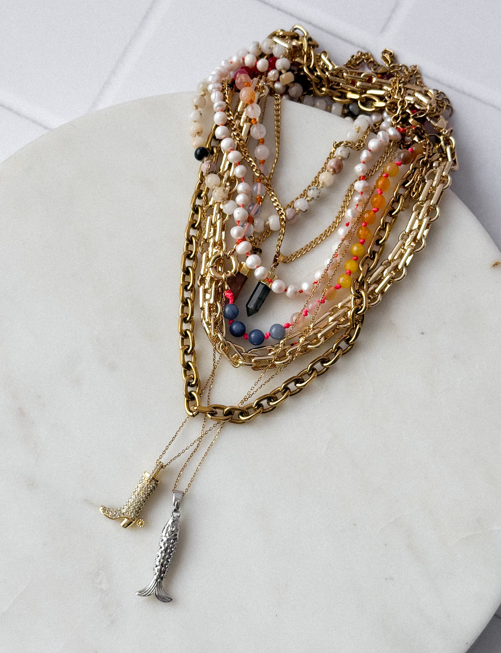 Collar Pink Quartz